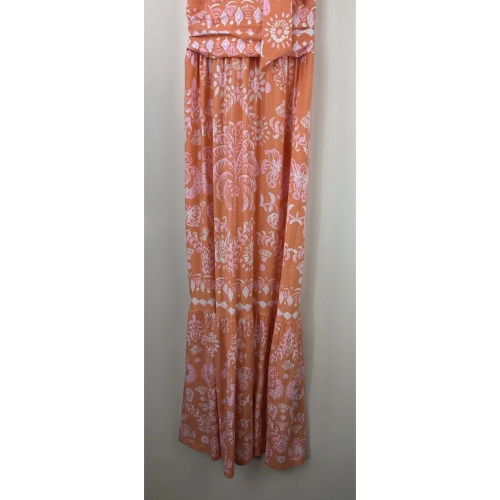 Lilly Pulitzer Montecito Mixed Print Cross Neck Maxi Halter Dress EUC Size XS - Picture 11 of 16